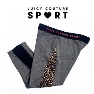Juicy Couture Leopard Print Cropped Leggings Size Small Athletic Workout